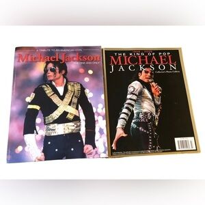 Michael Jackson King Of Pop Tribute To An American Icon Lot 2 Soft Cover Books